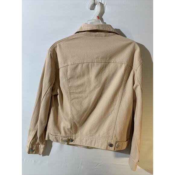 H&M Divided Denim Jacket Mens Size S Beige Womens - Picture 4 of 5